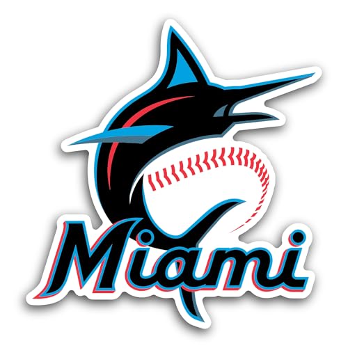 2 (Pieces) 3" and 5" M1ami Sports Sticker, Waterproof Vinyl Decals for Many Purpose Like Cars, Truck