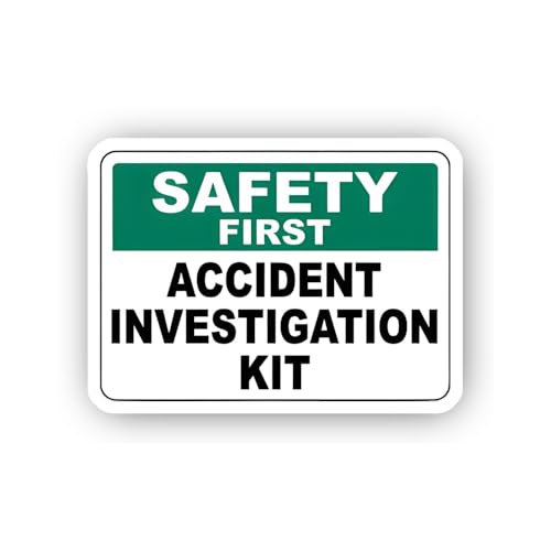 2 (Pieces) 3" and 5" Accident Investigation Kit Safety Sign Sticker, Waterproof Vinyl Decals for Man