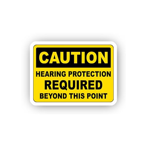 2 (Pieces) 3" and 5" Restricted Access Ear Protection Sticker, Waterproof Vinyl Decals for Many Purp