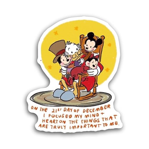 2 (Pieces) 3" and 5" Mouse and Friends Sticker, Waterproof Vinyl Decals for Many Purpose Like Cars,