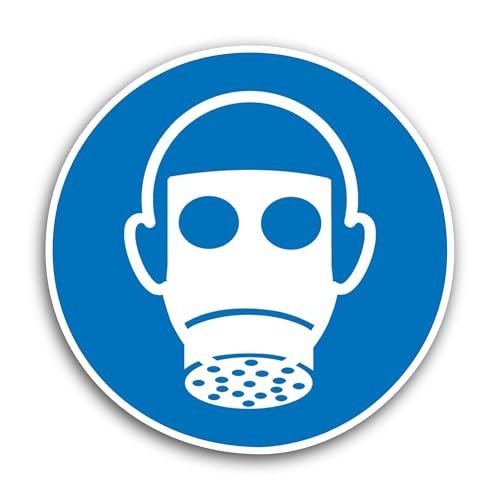 2 (Pieces) 3" and 5" Mandatory Health & Safety Sign Sticker, Waterproof Vinyl Decals for Many Purpos