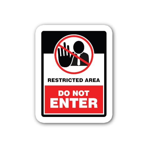 2 (Pieces) 3" and 5" Don't Enter Sticker, Waterproof Vinyl Decals for Many Purpose Like Cars, Trucks