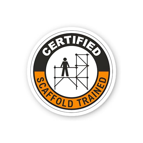 2 (Pieces) 3" and 5" Certified Scaffold Trained Sticker, Waterproof Vinyl Decals for Many Purpose Li