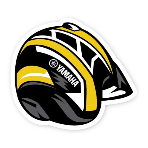 2 (Pieces) 3" and 5" Black and Yellow Design Helmet Sticker, Waterproof Vinyl Decals for Many Purpos
