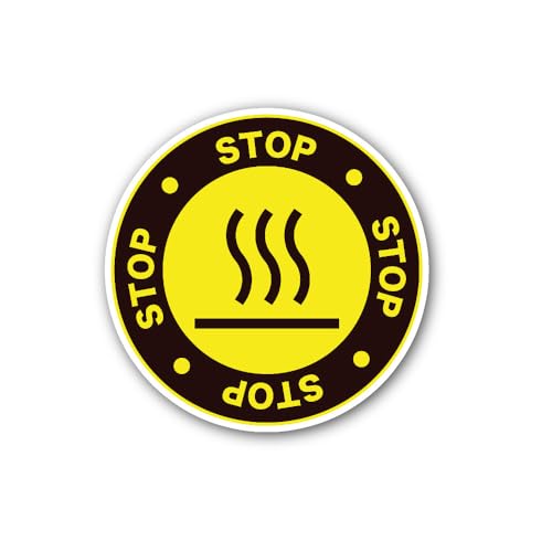 2 (Pieces) 3" and 5" Used to Alert People to The Presence of Surfaces Sign Sticker, Waterproof Vinyl