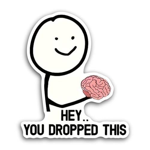 2 (Pieces) 3" and 5" Hey You Dropped This Sticker, Waterproof Vinyl Decals for Many Purpose Like Car