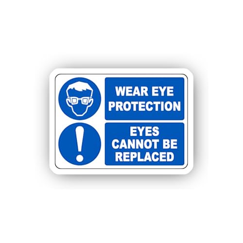 2 (Pieces) 3" and 5" Irreplaceable Eye Protection Alert Sticker, Waterproof Vinyl Decals for Many Pu