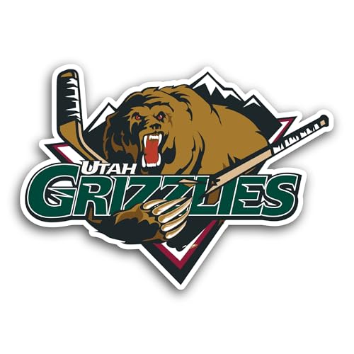 2 (Pieces) 3" and 5" Ut@h Grizzlies Sticker, Waterproof Vinyl Decals for Many Purpose Like Cars, Tru