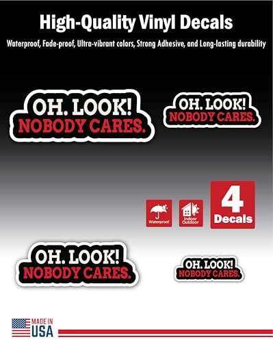 2 (Pieces) 3" and 5" Stickers n Decals I Swear Because i Care - Motivational Sticker Vinyl Decal Mot