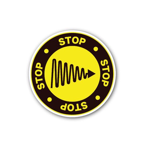 2 (Pieces) 3" and 5" Ultraviolet (UV) Radiation Sign Sticker, Waterproof Vinyl Decals for Many Purpo