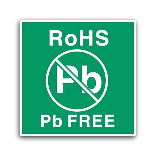 2 (Pieces) 3" and 5" RoHS Pb Free Sticker, Waterproof Vinyl Decals for Many Purpose Like Cars, Truck