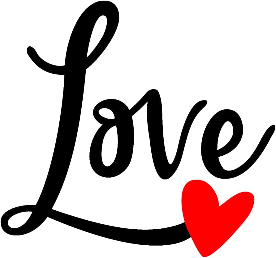 Inspirational Quote Love Heart at The End Style Motivational Sticker Vinyl Decal Motivation Stickers- 5" Vinyl Sticker Waterproof