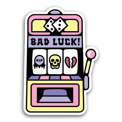 2 (Pieces) 3" and 5" Slot Machine Sticker, Waterproof Vinyl Decals for Many Purpose Like Cars, Truck