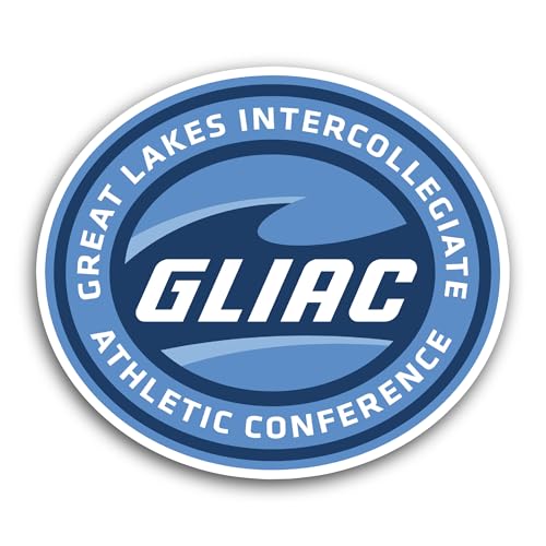 2 (Pieces) 3" and 5" Great Lakes Interc0llegiate Athletic C0nference Sticker, Waterproof Vinyl Decal