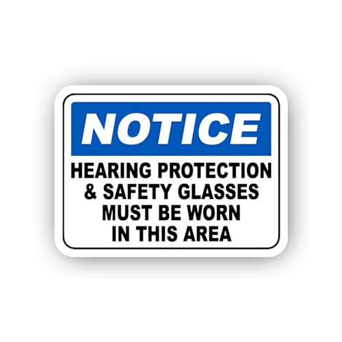 2 (Pieces) 3" and 5" Hearing and Vision Site Notice Sticker, Waterproof Vinyl Decals for Many Purpos