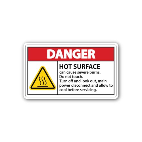 2 (Pieces) 3" and 5" Danger red Colour Sticker, Waterproof Vinyl Decals for Many Purpose Like Cars,