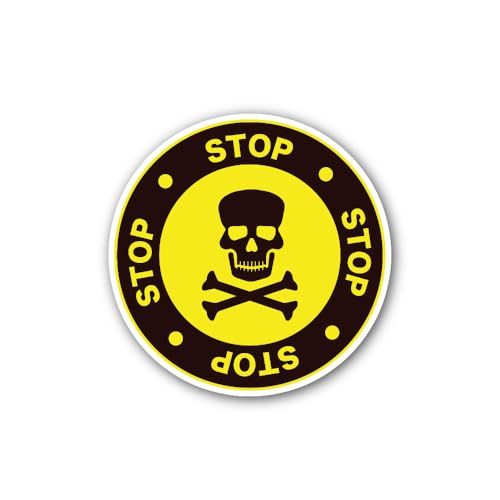 2 (Pieces) 3" and 5" Poisonous Substance Sign Sticker, Waterproof Vinyl Decals for Many Purpose Like