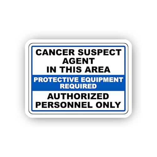 2 (Pieces) 3" and 5" Cancer Suspect Agent Warning Sticker, Waterproof Vinyl Decals for Many Purpose