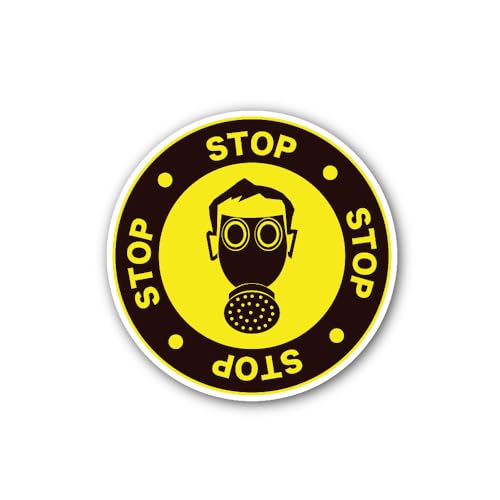 2 (Pieces) 3" and 5" Protection is Mandatory Sign Sticker, Waterproof Vinyl Decals for Many Purpose