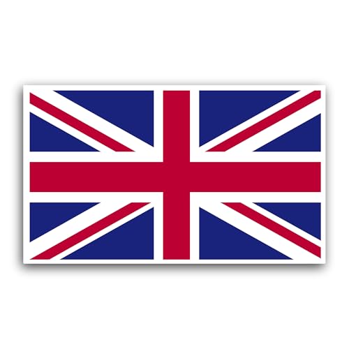 2 (Pieces) 3" and 5" United Kingdom Flag Sticker, Waterproof Vinyl Decals for Many Purpose Like Cars