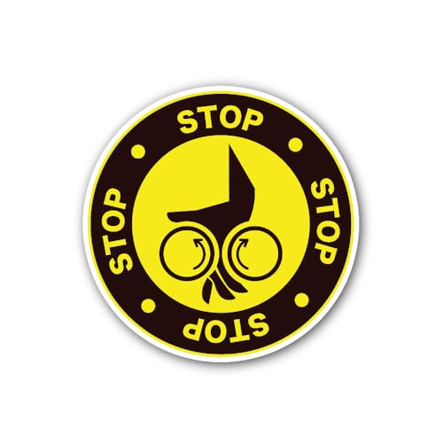 2 (Pieces) 3" and 5" Hand Entanglement Sign Sticker, Waterproof Vinyl Decals for Many Purpose Like C