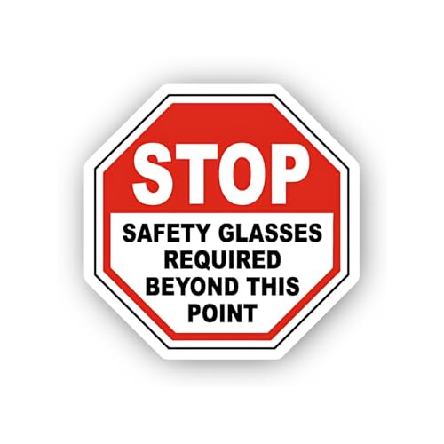 2 (Pieces) 3" and 5" Octagonal Safety Stop Sticker, Waterproof Vinyl Decals for Many Purpose Like Ca