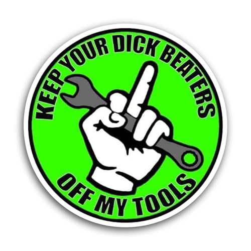 2 (Pieces) 3" and 5" Off My Tools Text Sticker, Waterproof Vinyl Decals for Many Purpose Like Cars,