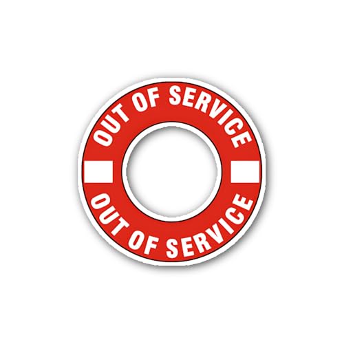 2 (Pieces) 3" and 5" Out of Service Sticker, Waterproof Vinyl Decals for Many Purpose Like Cars, Tru