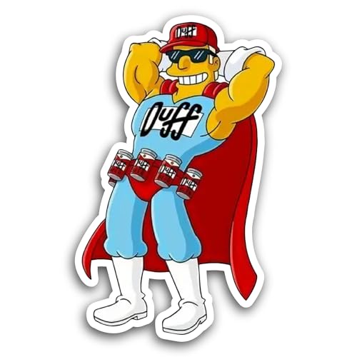 2 (Pieces) 3" and 5" Duffm@n Sticker, Waterproof Vinyl Decals for Many Purpose Like Cars, Trucks, La