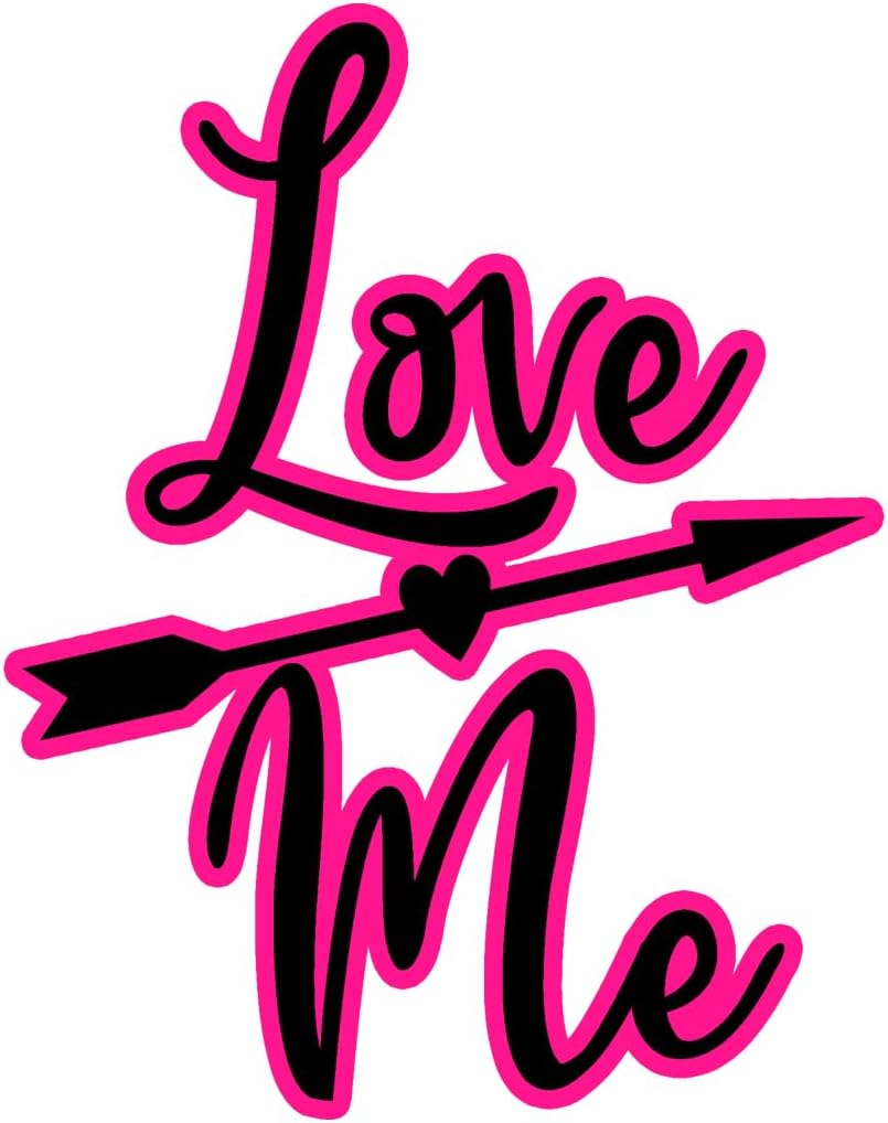 Inspirational Quote Love Me by Heart Motivational Sticker Vinyl Decal Motivation Stickers- 5" Vinyl Sticker Waterproof