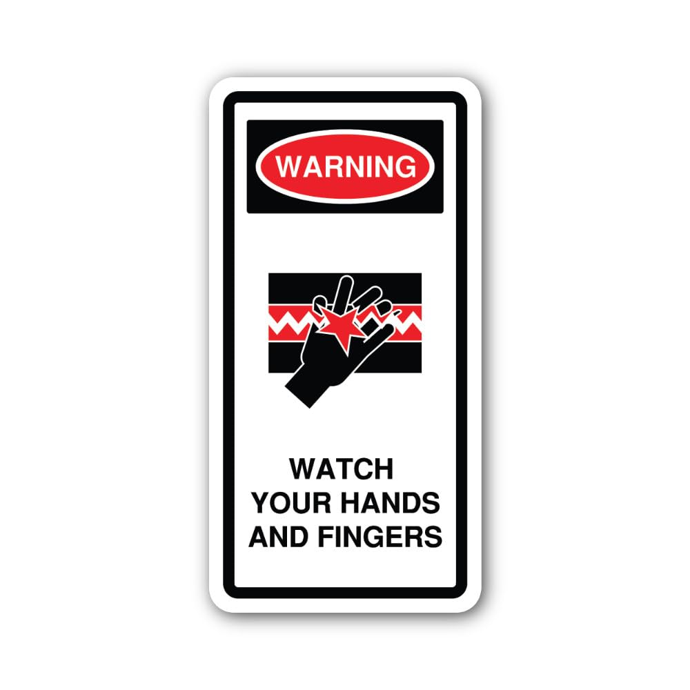 2 (Pieces) 3" and 5" specifically a Pinch Point Sticker, Waterproof Vinyl Decals for Many Purpose Li