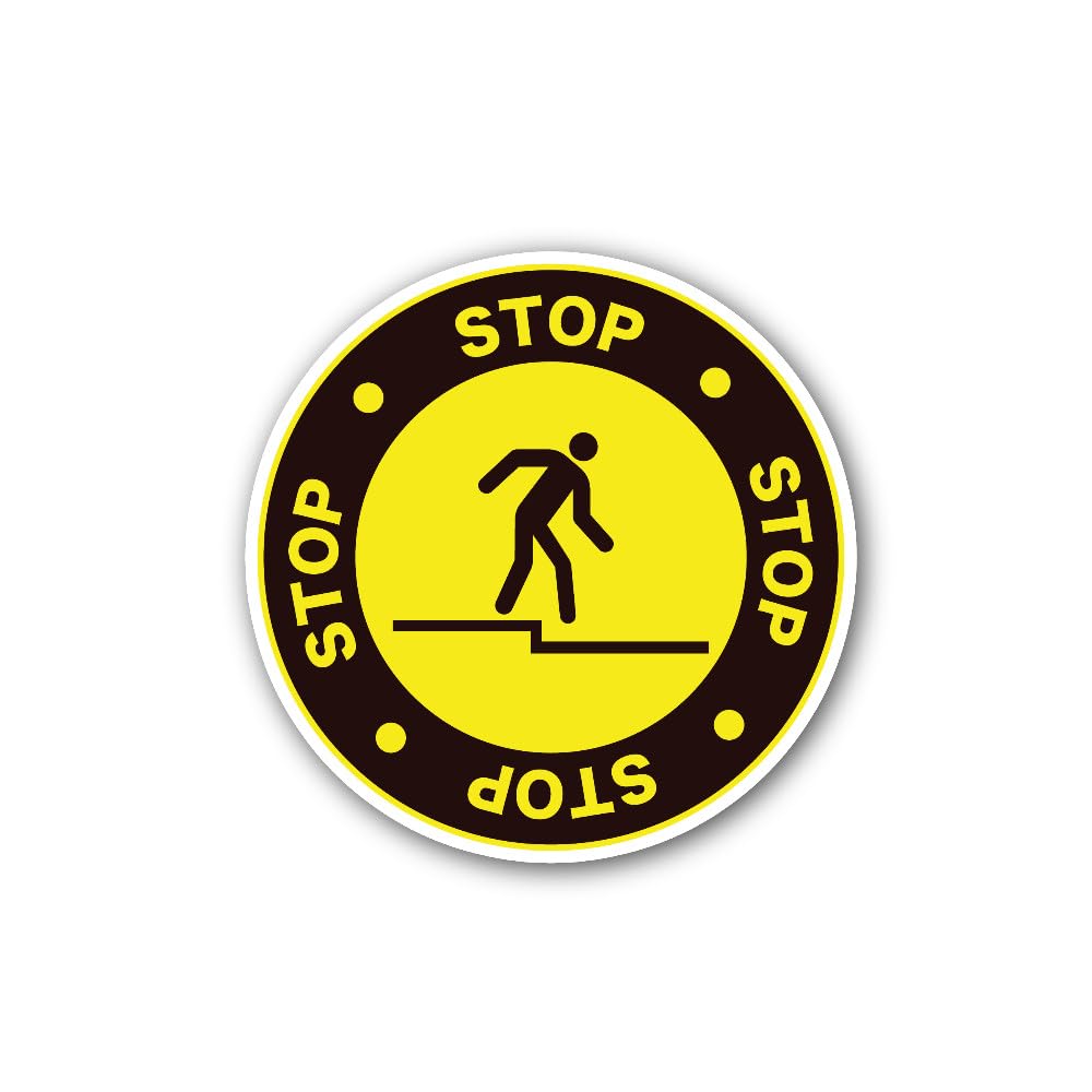 2 (Pieces) 3" and 5" a Change in Elevation Sign Sticker, Waterproof Vinyl Decals for Many Purpose Li