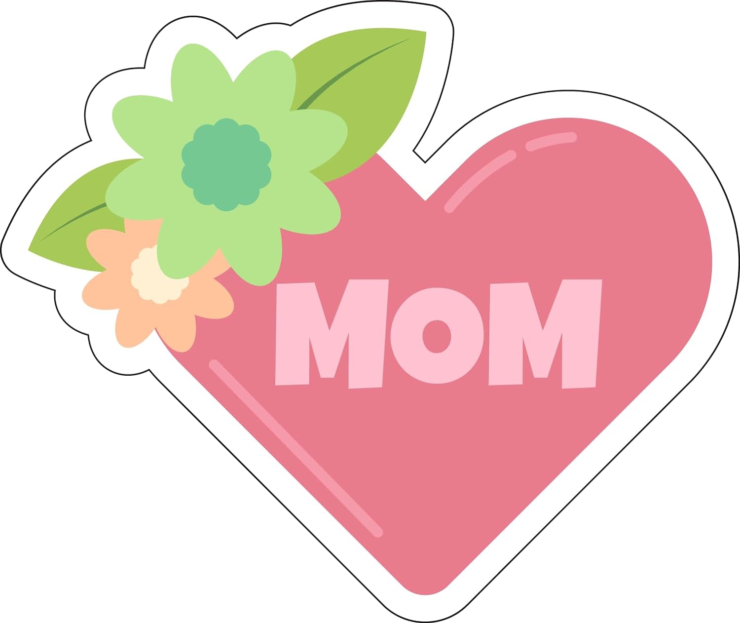 Inspirational Quote "Heart mom" Motivational Sticker Vinyl Decal Motivation Stickers- 5" Vinyl Sticker Waterproof
