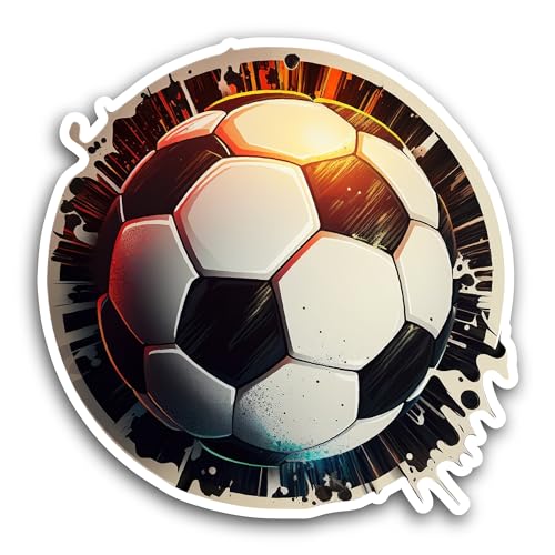 2 (Pieces) 3" and 5" Football Sticker, Waterproof Vinyl Decals for Many Purpose Like Cars, Trucks, L