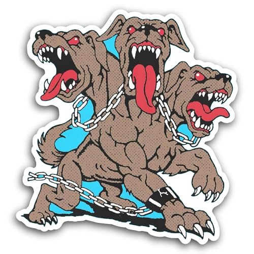 2 (Pieces) 3" and 5" Muscular Dogs Sticker, Waterproof Vinyl Decals for Many Purpose Like Cars, Truc
