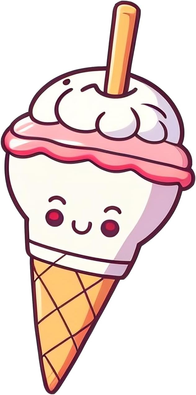 Inspirational Quote Cute Cone Ice Cream with Stick Motivational Sticker Vinyl Decal Motivation Stickers- 5" Vinyl Sticker Waterproof