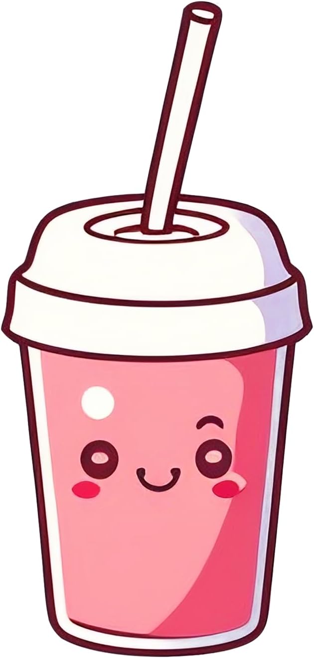 Inspirational Quote Cute Cartoon Drink Cup Motivational Sticker Vinyl Decal Motivation Stickers- 5" Vinyl Sticker Waterproof