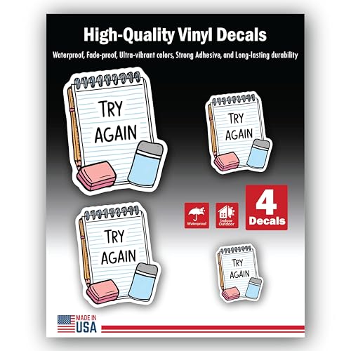 2 (Pieces) 3" and 5" Stickers n Decals Die Cut Stickers - Motivational Sticker Vinyl Decal Sticker,