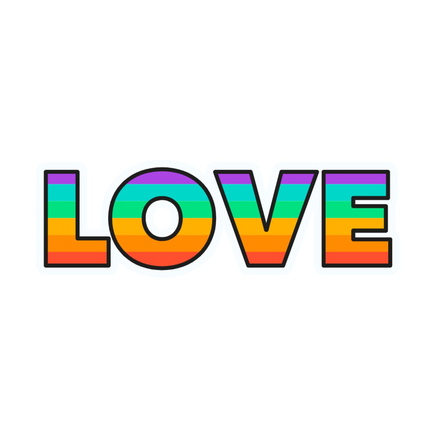2 (Pieces) 3" and 5" Stickers n Decals Love is Friendship Set to Music - Motivational Sticker Vinyl