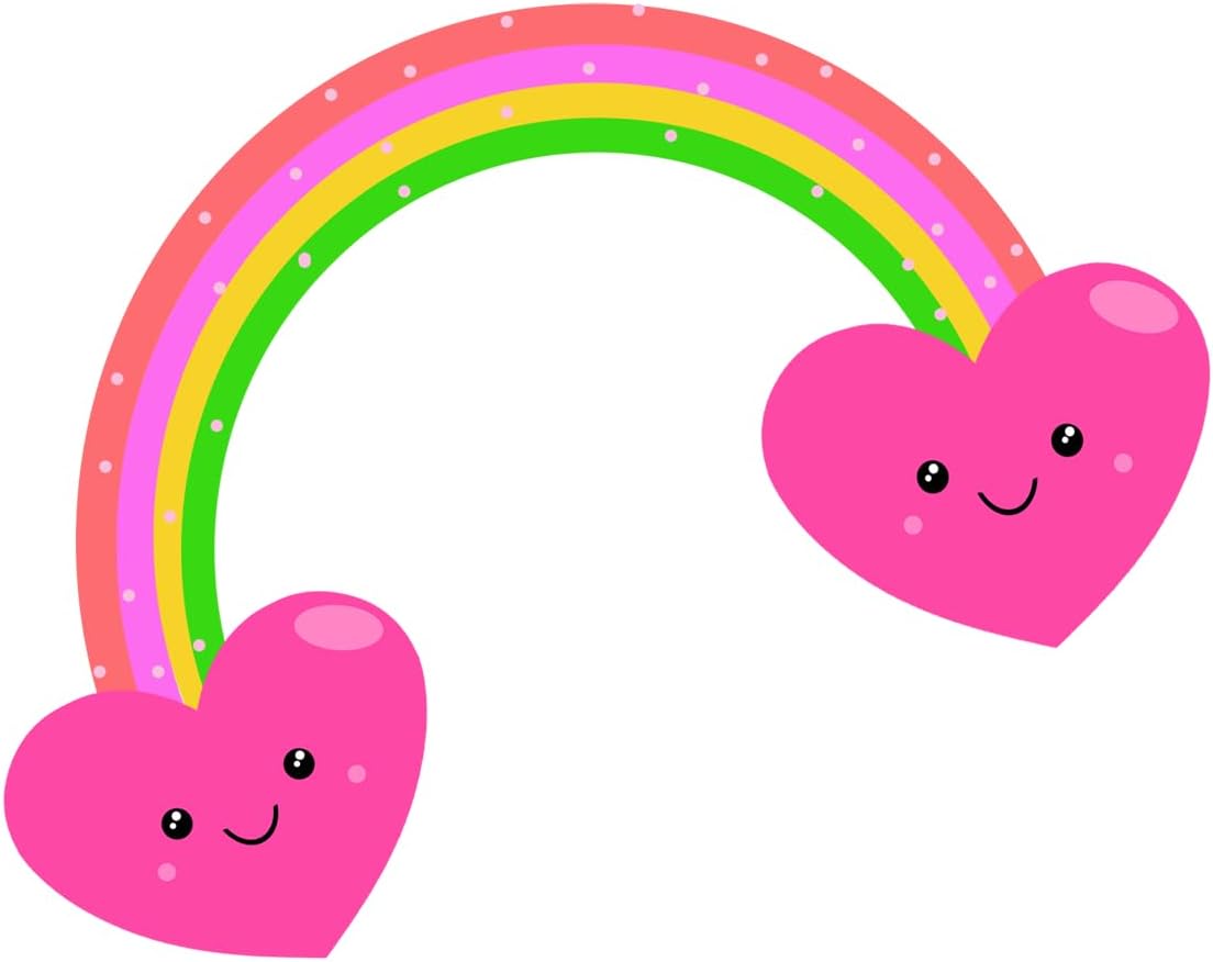 Inspirational Quote Heart Rainbow Motivational Sticker Vinyl Decal Motivation Stickers- 5" Vinyl Sticker Waterproof