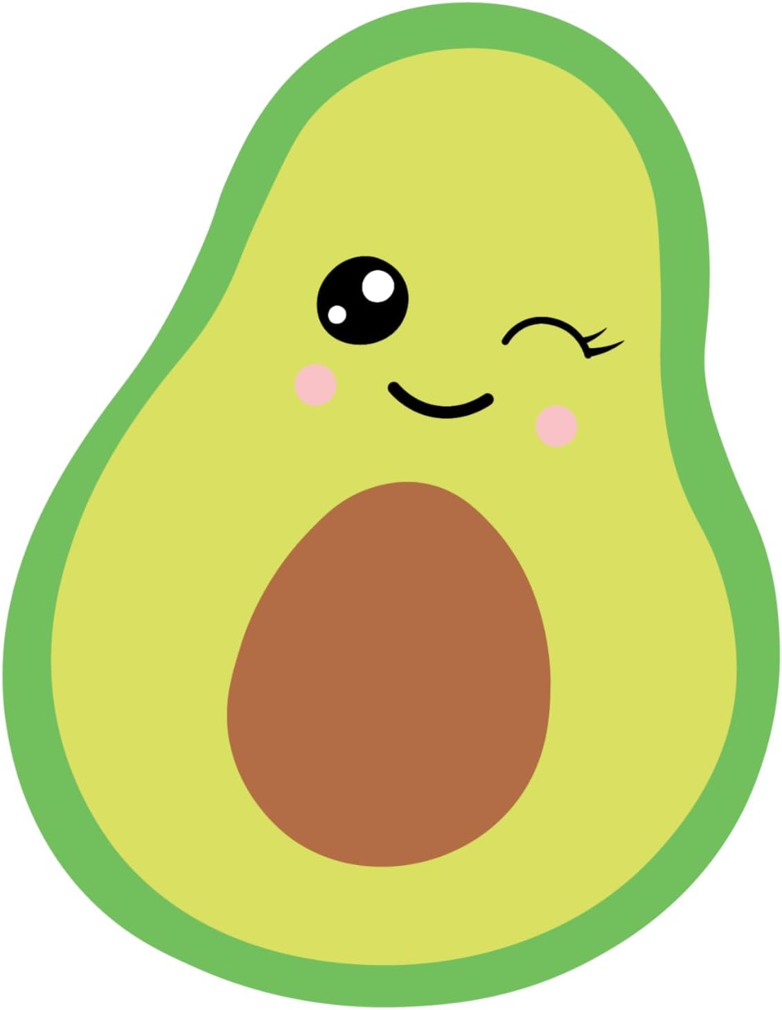 Inspirational Quote Cute Avocado with Egg- Motivational Sticker Vinyl Decal Motivation Stickers- 5" Vinyl Sticker Waterproof