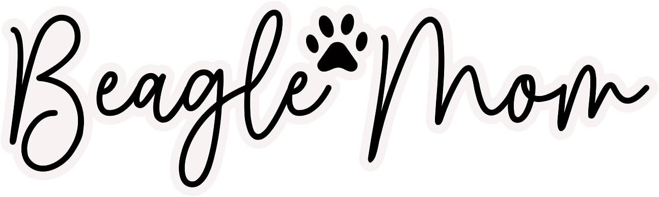 Inspirational Quote "Beagle Dog Mom" Motivational Sticker Vinyl Decal Motivation Stickers- 5" Vinyl Sticker Waterproof