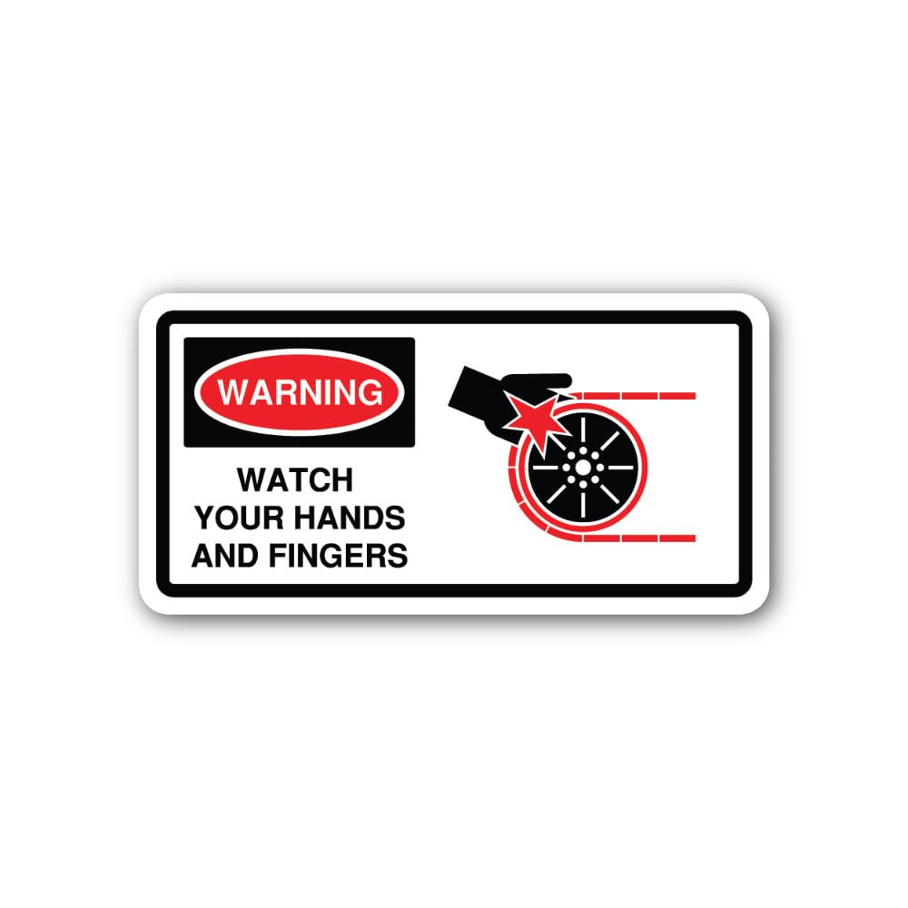 2 (Pieces) 3" and 5" Catch Point Warning Sign Sticker, Waterproof Vinyl Decals for Many Purpose Like