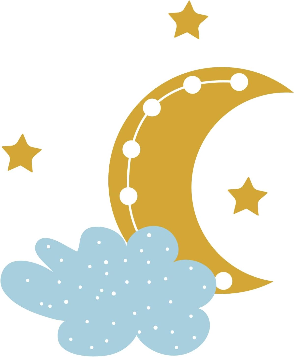 Inspirational Quote Moon and Stars Motivational Sticker Vinyl Decal Motivation Stickers- 5" Vinyl Sticker Waterproof