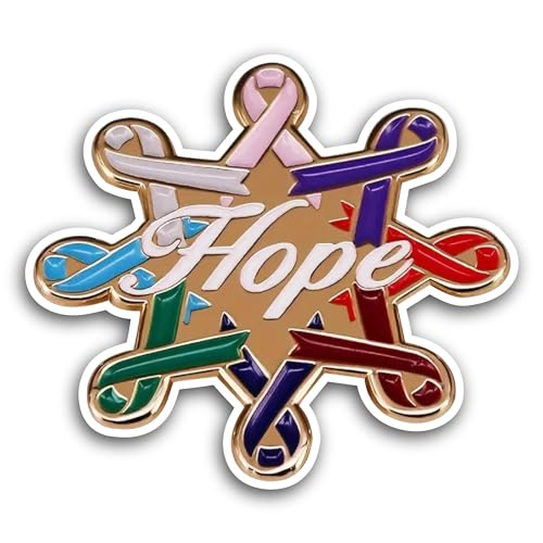 2 (Pieces) 3" and 5" Hope Sticker, Waterproof Vinyl Decals for Many Purpose Like Cars, Trucks, Lapto