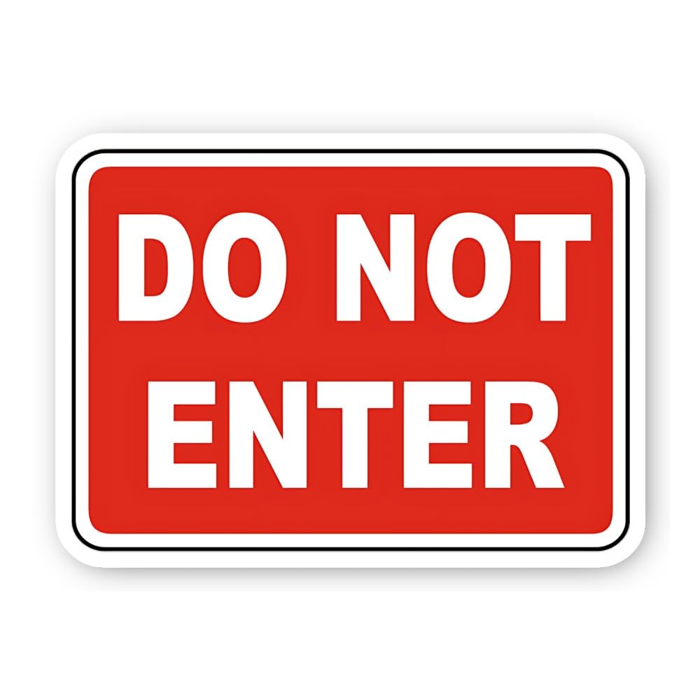 2 (Pieces) 3" and 5" Red Do Not Enter Sticker, Waterproof Vinyl Decals for Many Purpose Like Cars, T