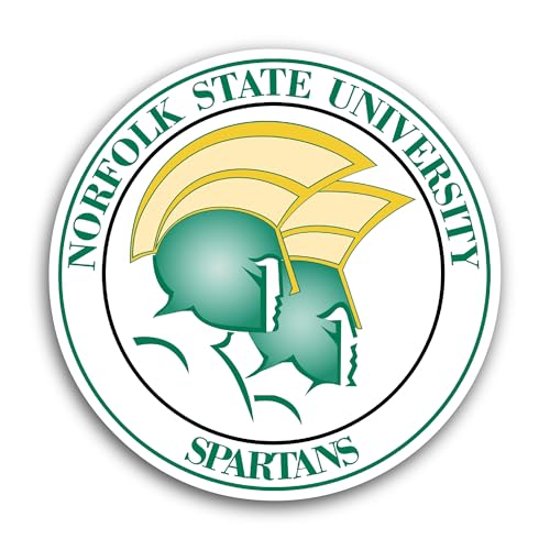 2 (Pieces) 3" and 5" Norf0lk State Spartans Sticker, Waterproof Vinyl Decals for Many Purpose Like C