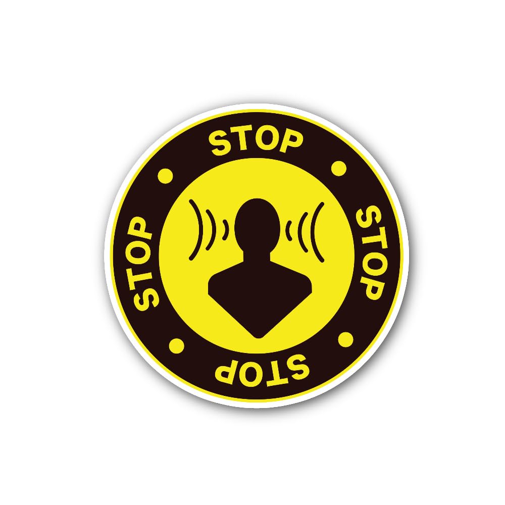 2 (Pieces) 3" and 5" Stop and Listen Sign Sticker, Waterproof Vinyl Decals for Many Purpose Like Car