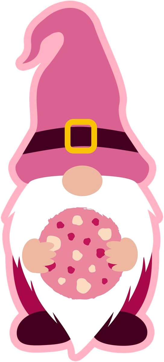 Inspirational Quote Pink Gnome Holding Heart Motivational Sticker Vinyl Decal Motivation Stickers- 5" Vinyl Sticker Waterproof