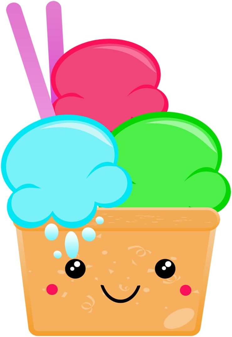 Inspirational Quote Ice Cream Kawaii Motivational Sticker Vinyl Decal Motivation Stickers- 5" Vinyl Sticker Waterproof